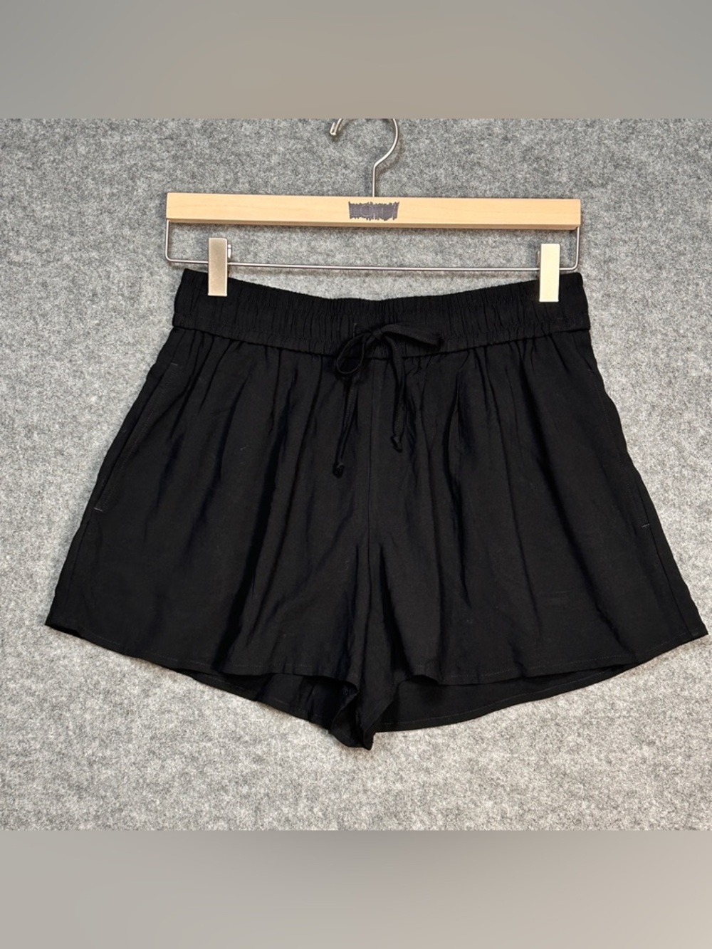 Express Women’s Small Black Shortie Elastic-Waist Drawstring Casual Shorts NWT